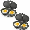 Mikrowellen Eierpochierer 2er Set, 2-Kammer Eierkocher aus Produktbild-Vorschau 1