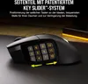 A close-up view of a gaming mouse with a keypad on the side, showcasing its features. Produktbild-Vorschau