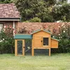 Pawhut Kippenhuis met ren, kippenhuis, legkast, grenenhout, Productafbeelding-voorbeeld 2