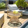 Outsunny Table basse de jardin ronde, table d'appoint en Voir les images du produit 2