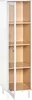 BELIANI Glasvitrine Weiß u. Heller Holzfarbton 40 cm Breit Produktbild-Vorschau 4