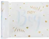 Tischläufer 'Baby Boy' 28 cm x  3 m - weiß, gold & hellblau Produktbild-Vorschau 1