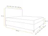A diagram illustrating the dimensions of a boxspring bed. Náhled obrázku produktu