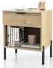 A product shot of a nightstand with items on top and inside. Produktbild-Vorschau