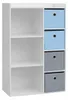 Armoire - 3 niches - 4 tiroirs - 62 x 29,5 x 96 cm Voir les images du produit 1