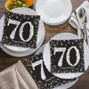 amscan Servietten Sparkling Celebration 70 schwarz/silber Produktbild-Vorschau 4