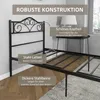 Postel HOMCOM 90 x 200 cm, ocelová s roštem, čelo a nožní Náhled obrázku produktu 6
