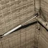 vidaXL Panchina da giardino con cuscini Beige Poly Rattan Anteprima dell’immagine prodotto 9