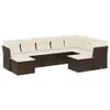 The Living Store 9-tlg. Garten-Sofagarnitur mit Kissen Produktbild-Vorschau 3