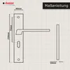Domino Türgriff 72 BB-Buntbart Drückergarnitur Langschild Produktbild-Vorschau 6