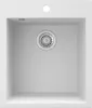 A top-down view of a white sink with a drain in the center. Anteprima dell’immagine prodotto