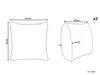 BELIANI Dekokissen 2er Set Rot und Beige Baumwolle 45 x 45 Produktbild-Vorschau 3