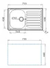 PYRAMIS Spüle CRETA 1B 1D FLAT Edelstahl / Ausschnitt Produktbild-Vorschau 4