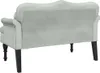 Panca con cuscino in velluto grigio chiaro 120,5x65x75 cm Anteprima dell’immagine prodotto 5