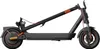 A side view of a black electric scooter folded for storage. Produktbild-Vorschau
