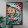 Malen nach Zahlen Erwachsene Landschaft Italien Hafen 50x40 Produktbild-Vorschau 3