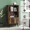 Libreria COSTWAY a 2 ante, libreria in legno, libreria Anteprima dell’immagine prodotto 2