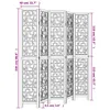 5-tlg. Raumteiler Braun Massivholz Paulownia Produktbild-Vorschau 8