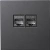 Netzwerk-Dose McPower Shallow CAT6A UP anthrazit Produktbild-Vorschau 1