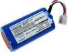 A blue battery pack with a white label and wires. Voir les images du produit