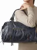 Borsa a tracolla da donna in pelle scamosciata stampata, Anteprima dell’immagine prodotto 7