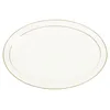 An oval-shaped white plate with a thin gold rim, isolated on a white background. Náhľad obrázku produktu