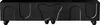 A black TV stand with decorative curved lines and round legs. Voir les images du produit