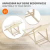 ECD Germany 2x Liegestuhl klappbar aus Holz, Beige, bis Produktbild-Vorschau 4