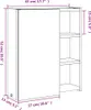vidaXL Spiegelschrank mit LED-Beleuchtung Weiß 45x13x52 cm Produktbild-Vorschau 8