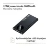 120W powerbanka 50000mAh - černá - rychlonabíječka s LED Náhled obrázku produktu 1