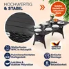 CASARIA® Polyrattan Gartentisch Schwarz 190x90x74cm mit Produktbild-Vorschau 5