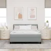 vidaXL Boxspringbett mit Kopfteil Hellgrau 160 x 200 cm Produktbild-Vorschau 3