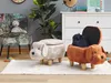 BELIANI Béžový sametový puf pes, pejsek, dřevěné nohy, Náhled obrázku produktu 4