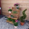 Blumentreppe groß aus Holz 100 x 78 x 109 cm honigfarben Produktbild-Vorschau 5