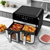 Heißluftfritteuse XXL doppel Airfryer 2600W / 9L (2x 4,5L Produktbild-Vorschau 9