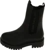 A black Chelsea boot is shown against a white background. Produktbild-Vorschau