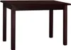 A square dark brown wooden table is shown against a white background. Náhled obrázku produktu