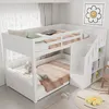 Łóżko piętrowe Flieks 90x200cm ze schodami, łóżko na Podgląd zdjęcia produktu 3