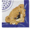 Sovie HOME Serviette Teddy in Blau aus Tissue 33 x 33 cm, Produktbild-Vorschau 1