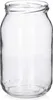 A clear, front-facing studio shot of an empty glass jar. Podgląd zdjęcia produktu