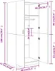 vidaXL Szafa betonowa szara 80x52x180 cm materiał Podgląd zdjęcia produktu 22