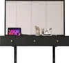 Coiffeuse Sweiko suspendue avec miroir, 3 tiroirs et prises Voir les images du produit 8