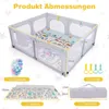 COSTWAY Baby-Laufstall mit Matte, 189 x 158 cm Laufgitter Produktbild-Vorschau 2
