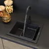 Granitan | Granitspüle Set TEOR - Schwarz - Küchenarmatur - Produktbild-Vorschau 2