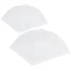 Two white mesh food covers are shown against a white background. Produktbild-Vorschau