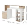 HOMCOM Bureau informatique avec 2 tiroirs, bureau avec Voir les images du produit 5