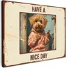 MuchoWow® - Leinwandbilder - Zitate - Hund - Schönen Tag Produktbild-Vorschau 1