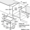 Siemens iQ700, Einbau-Backofen, 60 x 60 cm, Schwarz, Edelstahl HB734G1B1 Maße Einbau Produktbild-Vorschau