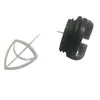 Two separate product parts, a white plastic component and a black plastic cap, are shown against a white background. Produktbild-Vorschau