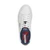 A top-down view of a white s.Oliver sneaker. Podgląd zdjęcia produktu
